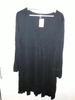 H&M Zwarte Jurk Met Diepe V-hals Maat XL NIEUW, H&M, Zwart, Maat 46/48 (XL) of groter, Nieuw