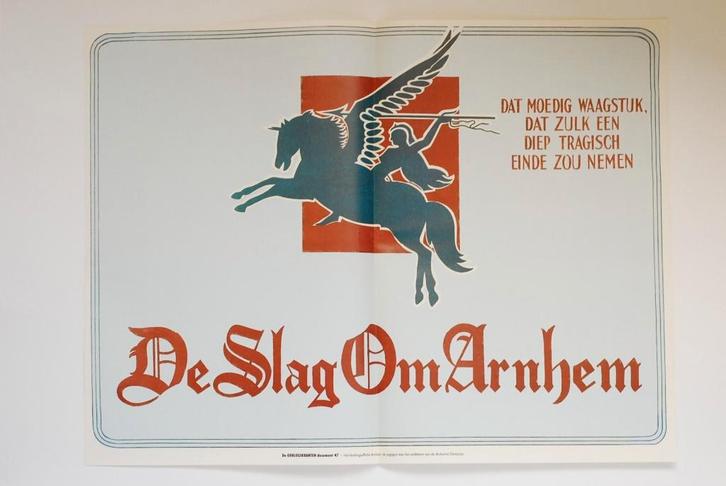 Affiche De Slag om Arnhem | Heruitgave 1994, Verzamelen, Militaria | Tweede Wereldoorlog, Foto of Poster, Nederland, Verzenden