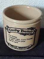 Botergrespotje"Curry Butter"recept aardewerk landelijk sober, Ophalen of Verzenden