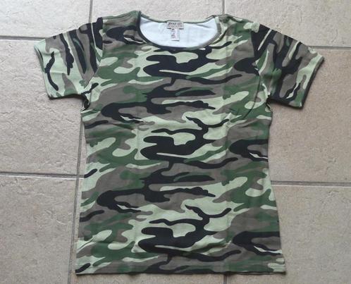 John F. Gee t-shirt vintage camouflageprint groen maat 40, Kleding | Dames, T-shirts, Nieuw, Maat 38/40 (M), Groen, Korte mouw