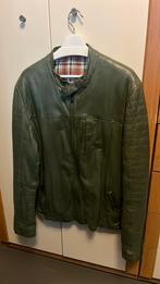Leren heren jack Groen XL sls nieuw, Ophalen of Verzenden, Zo goed als nieuw, Maat 56/58 (XL), Groen