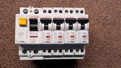 Set Attema aardlekschakelaar + installatieautomaten, Hobby en Vrije tijd, Elektronica-componenten, Zo goed als nieuw, Ophalen of Verzenden