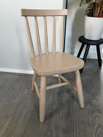 Hout houten klein stoel kindkinderstoel beige bruin taupe, Bruin, Ophalen of Verzenden, Zo goed als nieuw, Eén