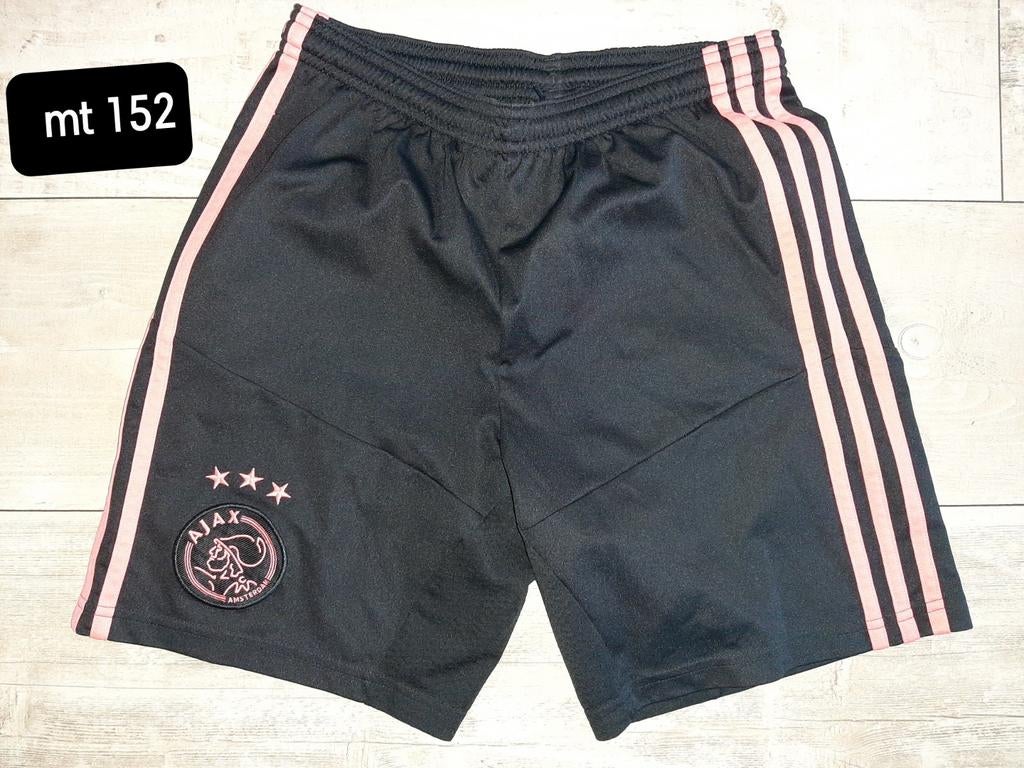 Ajax short zwart met neon oranje/roze strepen mt 152, Adidas, Jongen of Meisje, Sport- of Zwemkleding, Ophalen of Verzenden