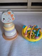 Leuke set stapeltoren en rammelaar met balletje., Kinderen en Baby's, Speelgoed | Babyspeelgoed, Ophalen of Verzenden, Zo goed als nieuw