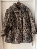 Prachtige grijze konijnenbontjas met zwarte stippen L 44, Ophalen of Verzenden, Gedragen, Maat 42/44 (L), Grijs