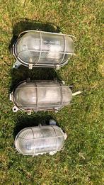 Bulleye lamp met metalen frame vintage, Ophalen, Zo goed als nieuw, Wandlamp