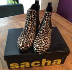 Sacha leren enkellaarsjes, Zwart, Sasha, Lage of Enkellaarzen, Ophalen of Verzenden