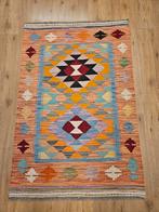Handgeweven oosterse wollen kelim 130x87, Info@SlatsAntiek.nl, Crème, 100 tot 150 cm, Vof Slats Antiek