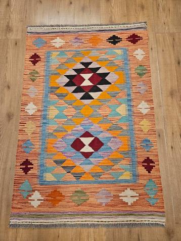 Handgeweven oosterse wollen kelim 130x87 beschikbaar voor biedingen