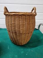 mand riet stofdoekenmand vintage, Huis en Inrichting, Woonaccessoires | Schalen en Manden, Ophalen of Verzenden