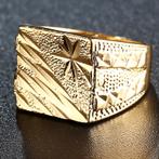 Gouden zegelring - aanpasbaar, Sieraden, Tassen en Uiterlijk, Ringen, Overige materialen, Nieuw, Ophalen of Verzenden, Dame of Heer