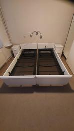 Bed met auping bodem, Ophalen, Gebruikt, Wit, Tweepersoons