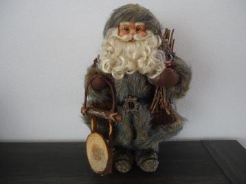 Mooie luxe kerstman met houtaccessoires in perfecte staat! beschikbaar voor biedingen