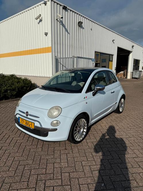 Fiat 500 1.4 16V 2009 Blauw Panoramadak luxe uitvoering, Auto's, Fiat, Bedrijf, ABS, Airbags, Airconditioning, Bluetooth, Boordcomputer