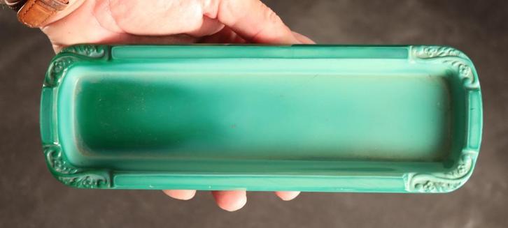 Malachietglazen Art Deco schaal, Antiek en Kunst, Antiek | Woonaccessoires, Ophalen