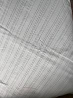 Een persoons dekbedovertrek met  sloop, grijs/ wit streepje, Gebruikt, Eenpersoons, Wit, Dekbedovertrek