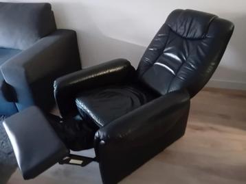 Leren Relaxfauteuil - Zwart beschikbaar voor biedingen
