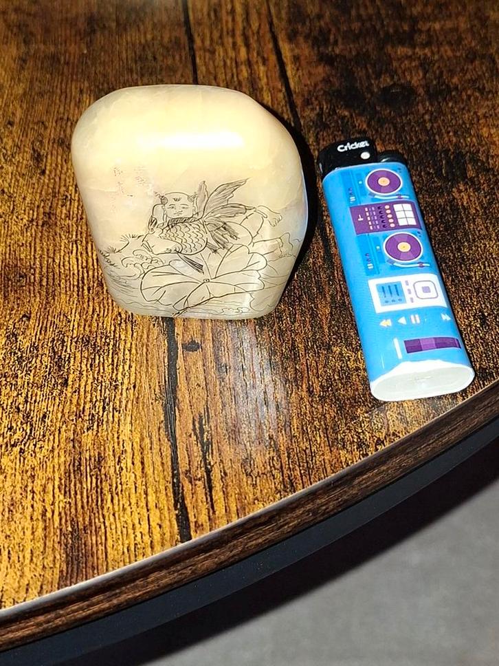 Chinees Jade Snijwerk, Antiek en Kunst, Kunst | Beelden en Houtsnijwerken, Ophalen of Verzenden