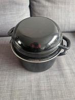 Emaille Mossel Pan met kleine beschadiging op 1 Handgreep, Ophalen, Gebruikt, Overige materialen, Kookpan of Snelkookpan