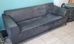 Mooie Bank en Zetel Donkergrijs (geen rokers of huisdieren), Ophalen, Driepersoons, 75 tot 100 cm, Zo goed als nieuw