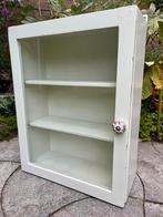 Brocante vitrinekastje, Huis en Inrichting, Kasten | Vitrinekasten, Ophalen, Minder dan 50 cm, Glas, Brocant Vintage