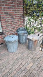 Zinken Vuilnisemmers - Set van 3, Tuin en Terras, Tuinvazen, Ophalen, Gebruikt