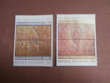 INDONESIE 1981; PAAR BALISCHE SCHILDERKUNST beschikbaar voor biedingen