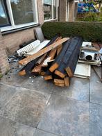 Houten balken ca. 3-4 meter, Doe-het-zelf en Verbouw, Hout en Planken, Ophalen, Gebruikt, 200 tot 250 cm, 50 mm of meer