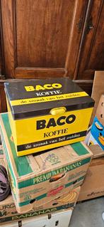 Baco Koffie blik zeer oud 37,5 x 28,5 x 25 cm, Ophalen of Verzenden, Gebruikt, Reclamebord
