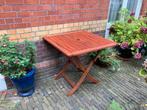 Tuintafeltje tafeltje bijzettafel hardhout opklapbaar 80x80, Ophalen, Zo goed als nieuw, Vierkant, Hout