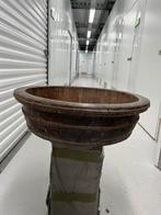 Oude olijfbak, Tuin en Terras, Bloembakken en Plantenbakken, Ophalen, Minder dan 30 cm, Rond, Zo goed als nieuw