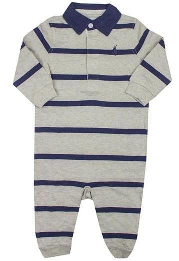 Maat 68 / 9M 1-delig Ralph Lauren pakje grijs/navy *NIEUW *a beschikbaar voor biedingen