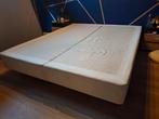 Boxspring 160x200 + Matras - Gebruikt, Veert Goed, Ophalen, Gebruikt, Wit, Tweepersoons