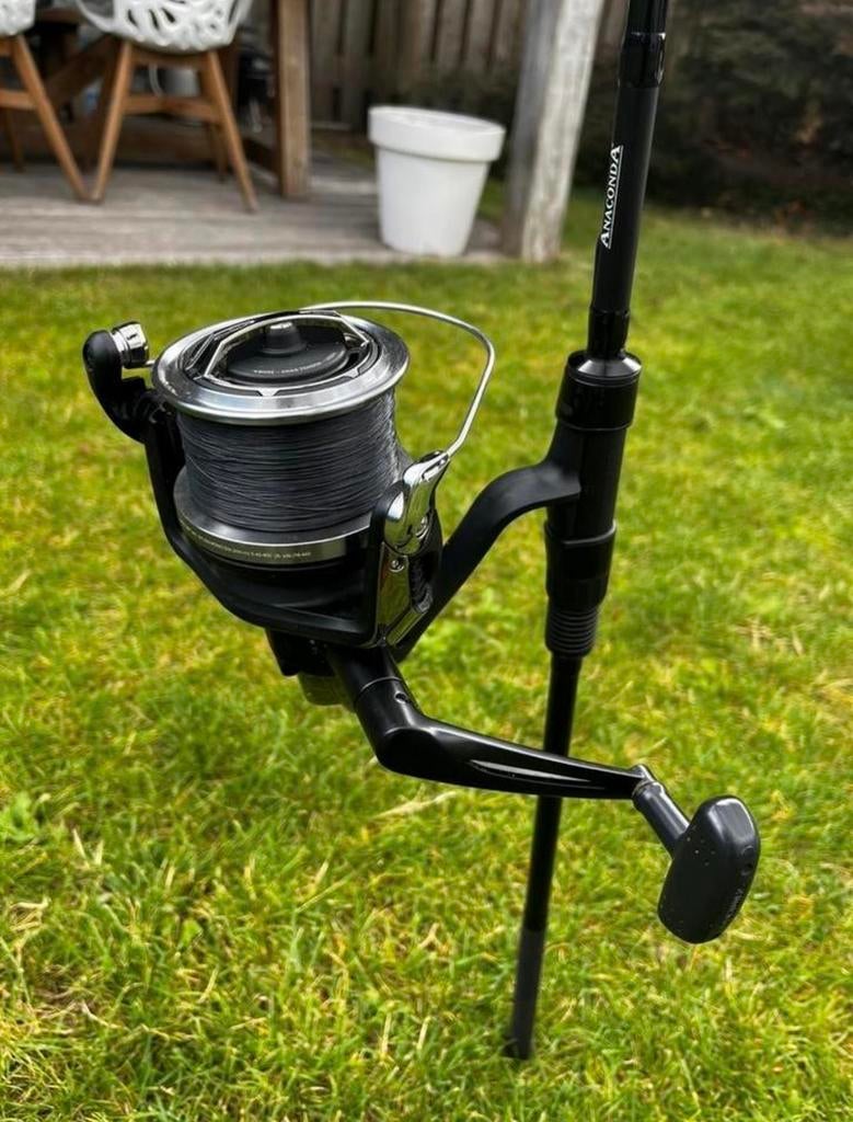 Shimano Beastmaster 14000 XC + Anaconda Magist SC 9ft, Watersport en Boten, Hengelsport | Karpervissen, Ophalen, Zo goed als nieuw