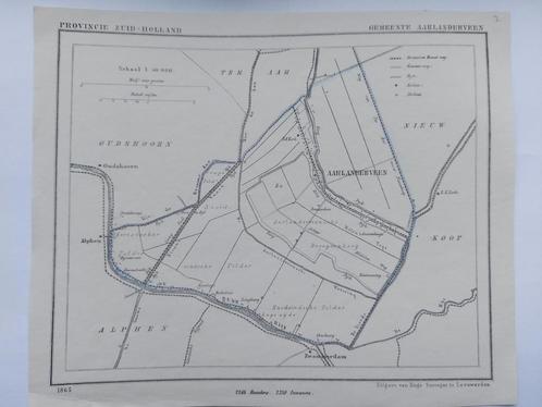 2 / Aarlanderveen van Litho uit 1865 J. Kuyper, Antiek en Kunst, Kunst | Litho's en Zeefdrukken, Ophalen of Verzenden