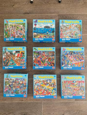 That's Life Puzzels - 9 stuks - 1000 stukjes beschikbaar voor biedingen