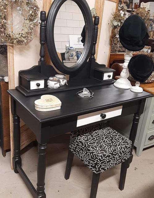 Sjieke, stoere kaptafel, toilettafel, make-up tafel, grenen, Huis en Inrichting, Tafels | Kaptafels, Zo goed als nieuw, 150 tot 200 cm