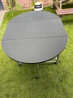Opklap tafel, Ophalen, Gebruikt, Ovaal, Metaal