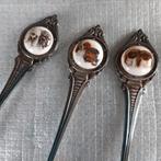 6 verzilverde theelepels H. Hooijkaas afbeelding honden, Antiek en Kunst, Antiek | Bestek, Ophalen