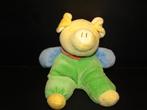 HAPPY HORSE VARKEN VELOURS GROEN/BLAUW MET GEEL HOOFDJE HAND, Kinderen en Baby's, Ophalen of Verzenden, Nieuw, Overige typen