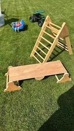 LIDL houten glijbaan/bankje/wip, Ophalen, Gebruikt, Loopbrug
