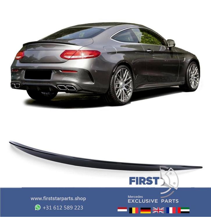 W205 C205 Mercedes C KLASSE C43 C63 AMG Coupé SPOILER ZWART, Auto-onderdelen, Carrosserie en Plaatwerk, Achterklep, Mercedes-Benz