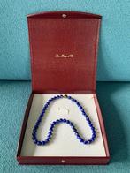 Lapis lazuli collier, halsketting, diep blauw., Ophalen of Verzenden, Zo goed als nieuw, Blauw, Overige materialen