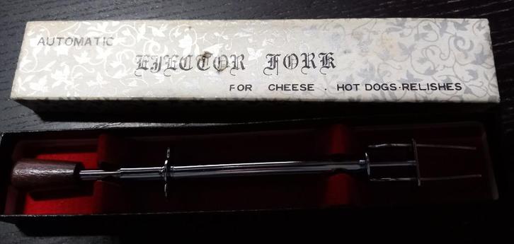 ejector vork voor kaas of hotdogs, Huis en Inrichting, Keuken | Keukenbenodigdheden, Zo goed als nieuw, Ophalen of Verzenden