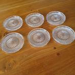 6 kristallen onderzetters, Ophalen of Verzenden, Zo goed als nieuw, Glas of Kopje