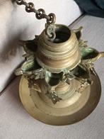 Oude messing hanglamp / olielamp, Antiek en Kunst, Ophalen, Koper of Brons