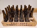 Krat Westvleteren bier met 23 lege flesjes, Ophalen, Minder dan 50 cm, Gebruikt, Glas