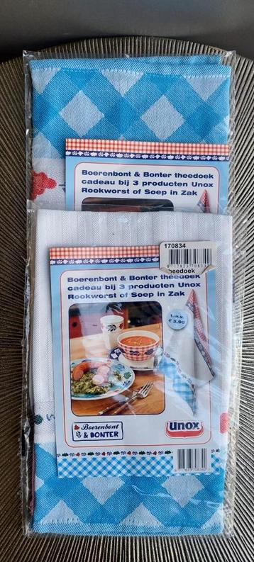 2 stuks Boerenbont theedoek (nieuw in verpakking) Boerenbond beschikbaar voor biedingen