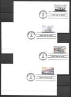 USA 2011 4 FDC's Schepen, Verzenden, Gestempeld, Noord-Amerika